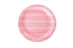Pink Geo Paper Plates - Party Affair