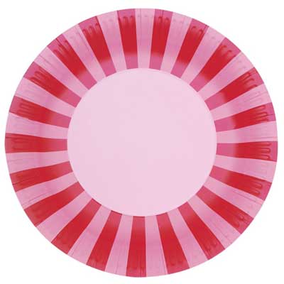 Pink Floss Paper Dinner Plates