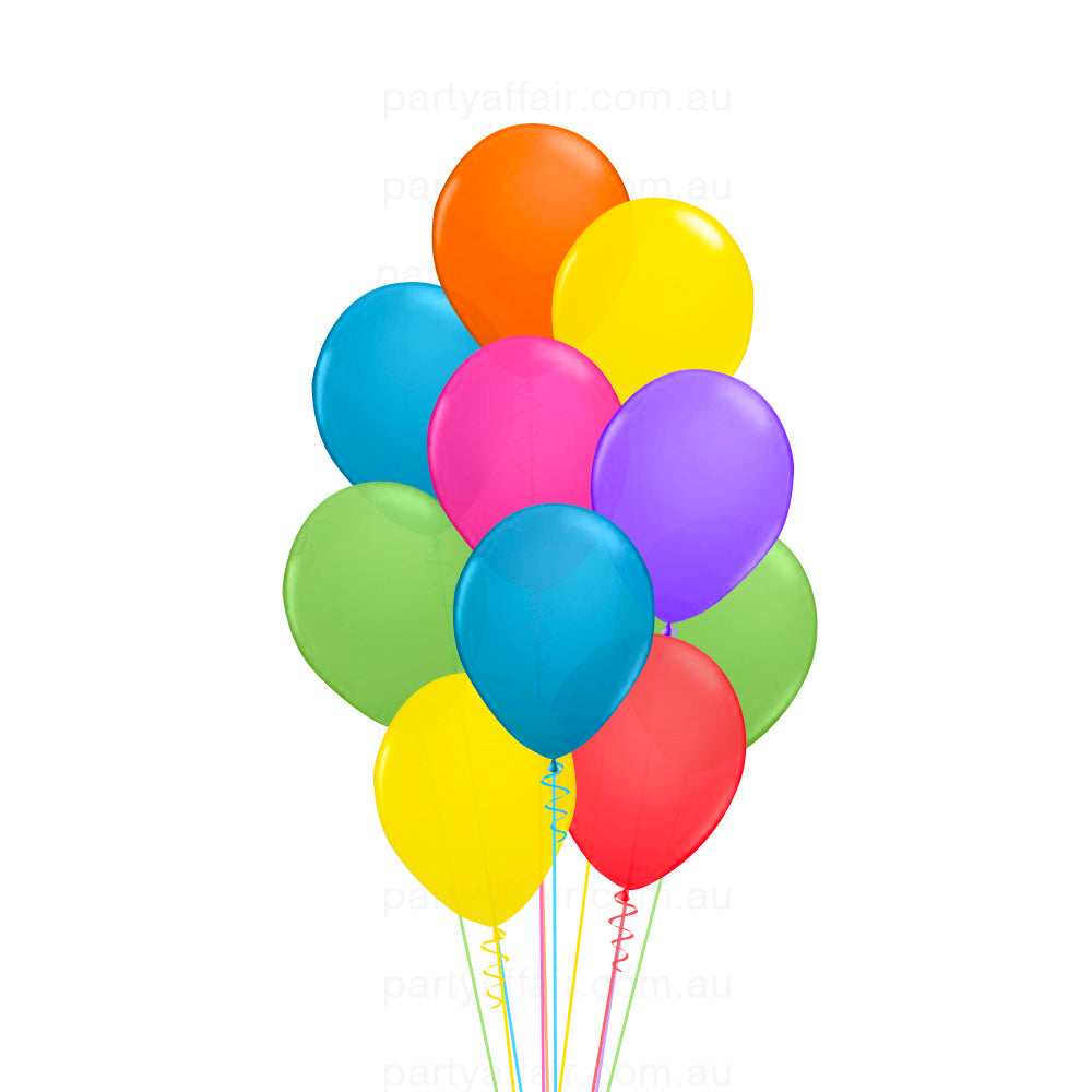 Rainbow Party Latex 10 Balloon Bouquet