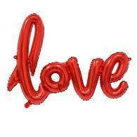 DIY Red 'Love' Script Foil Balloon - Party Affair
