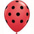 Red With Black Spots Latex Balloon 