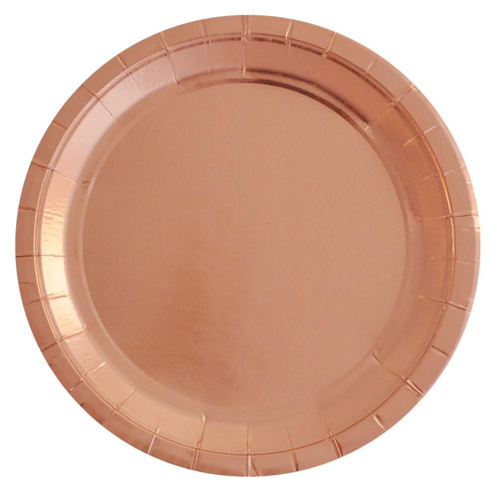 Rose Gold Foil Dinner Plates - Party Affair