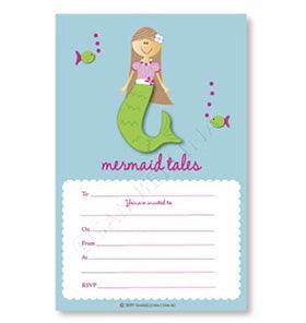 Mermaid Theme Party Invitations - Party Affair