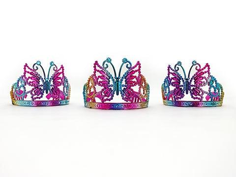 Metallic Rainbow Butterfly Tiara - Party Affair