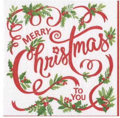 Merry Christmas To You Cocktail Napkins - Party Affair