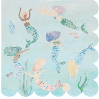 Mermaid Swimming Lunch Napkins - Party Affair