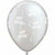 Silver Metallic Happy Birthday Latex Balloon 