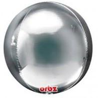 Silver Metallic Orbz Foil Balloon 
