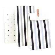 Silver and Black Spots and Stripes Treat Bags - Party Affair