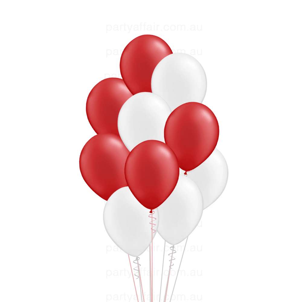 Sydney Swans Football Team Latex 10 Balloon Bouquet - Party Affair
