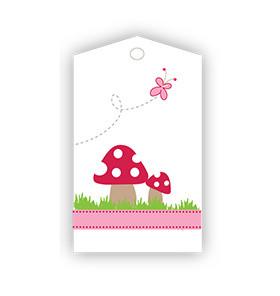 Toadstool And Butterfly Gift Tags 