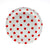 White with Red Polka Dot Cake Plates 