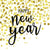 Gold Confetti New Year Lunch Napkins
