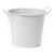 Large White Tin Bucket With Side Handles