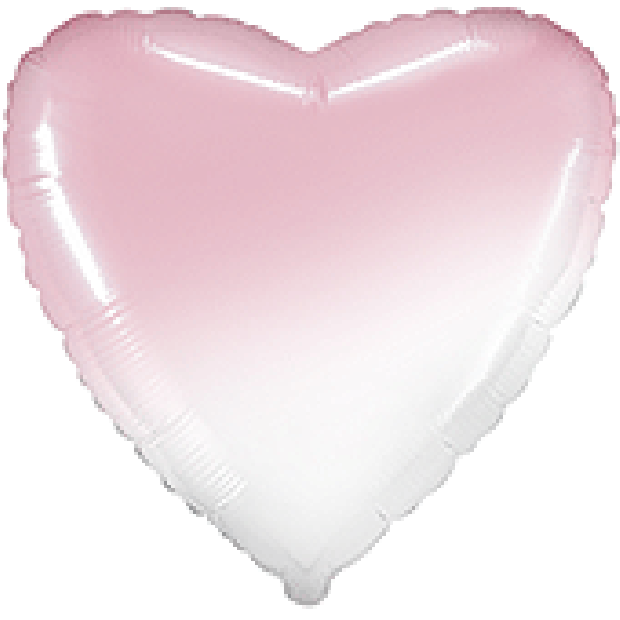 Pink Gradient Heart Foil Balloon