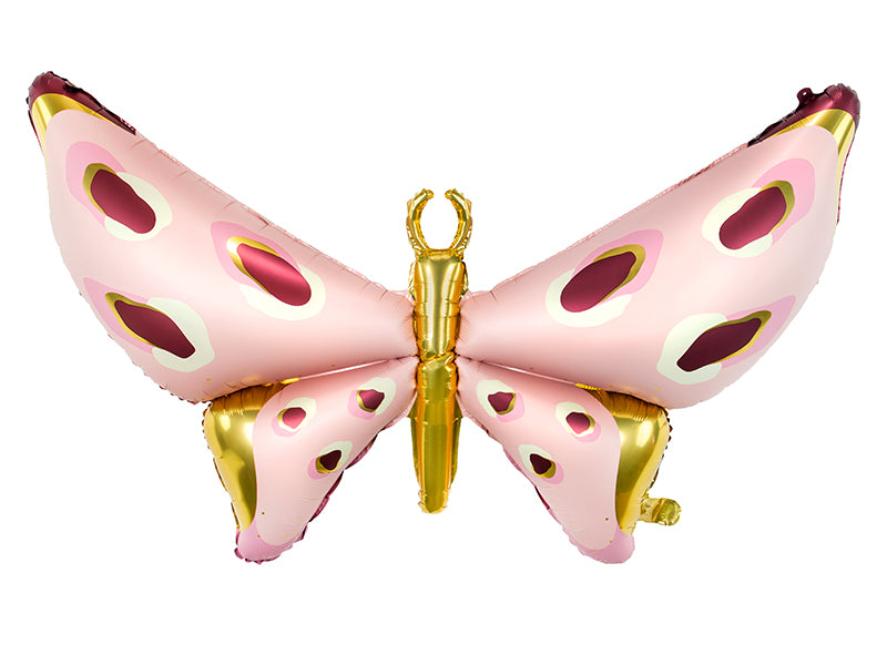 Pink & Gold Butterfly Foil Balloon Shape