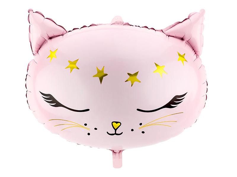 Pink Cat Head Foil Balloon Shape - Party Affair