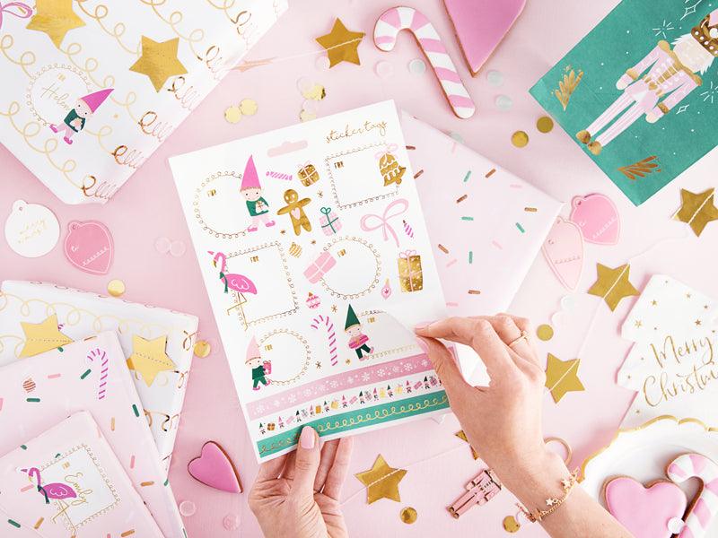 Gnome Mix Christmas Sticker Tags - Party Affair