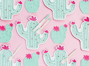 Cactus Shaped Paper Plates