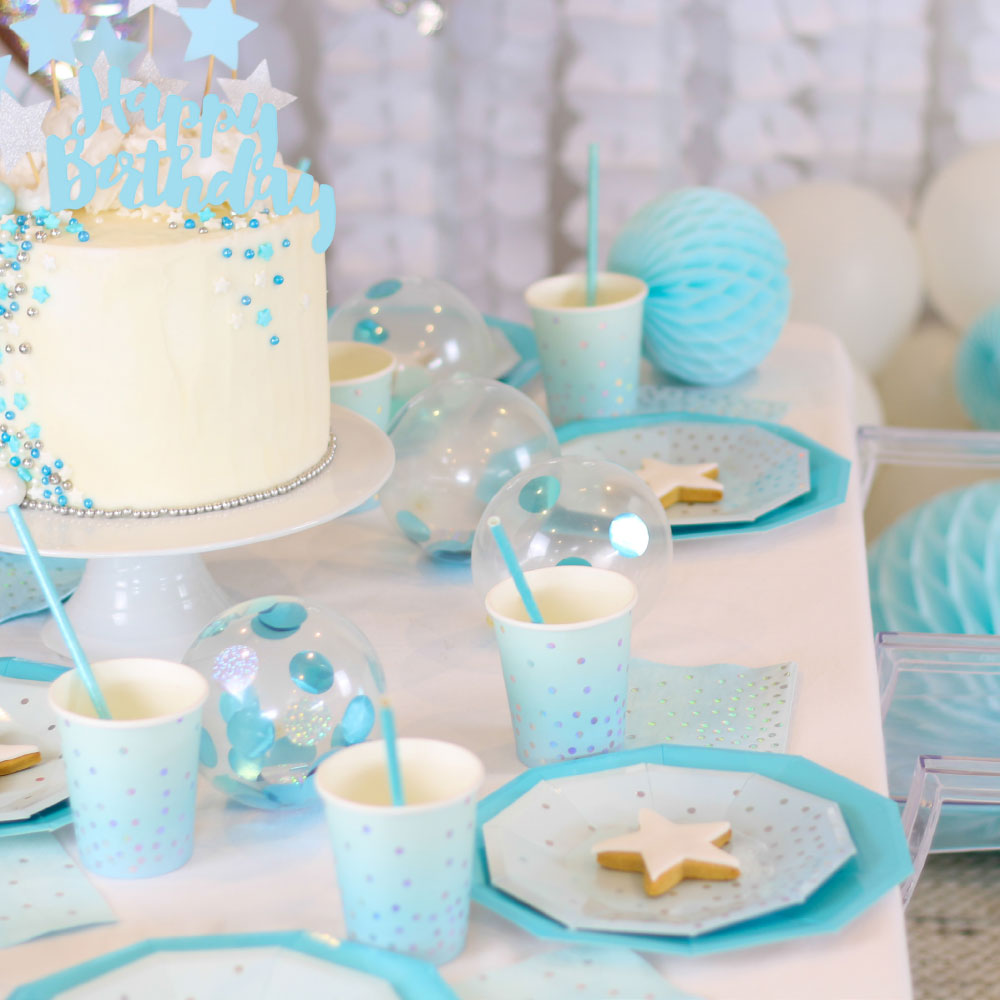 Blue Foil Large Paper Plates