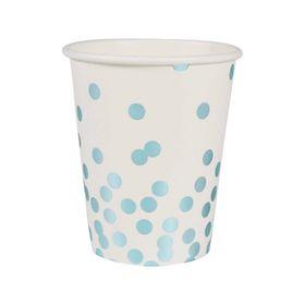 Blue Foil Confetti Paper Cups - Party Affair