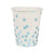 Blue Foil Confetti Paper Cups