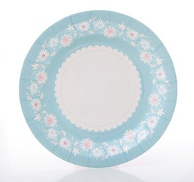 Blue Daisy Chain Paper Cake Plates