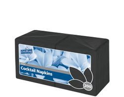Black Paper Cocktail Napkins - 200