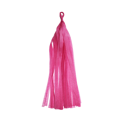 Hot Pink Tissue Single Tassel - Party Affair