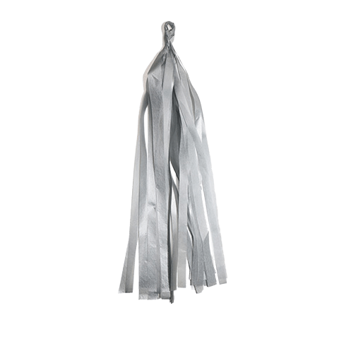 Silver Tissue Single Tassel - Party Affair