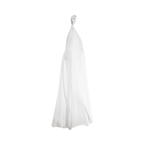 White Tissue Single Tassel - Party Affair