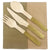 Eco Friendly Birchwood Wooden Cutlery Set With Gold Accent