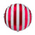 Red & White Stripe Round Foil Balloon