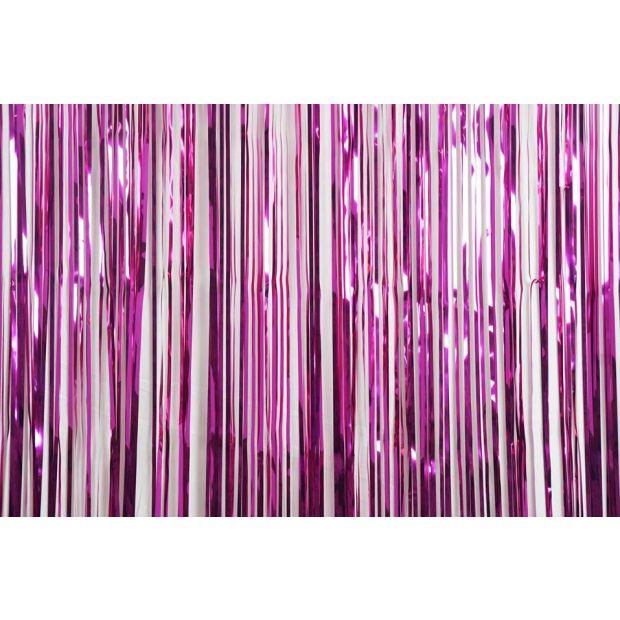 Metallic Hot Pink Foil Curtain - Party Affair