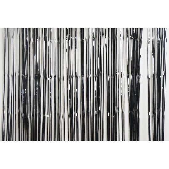 Metallic Black Foil Curtain