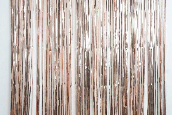 Metallic Pink Rose Gold Foil Curtain - Party Affair