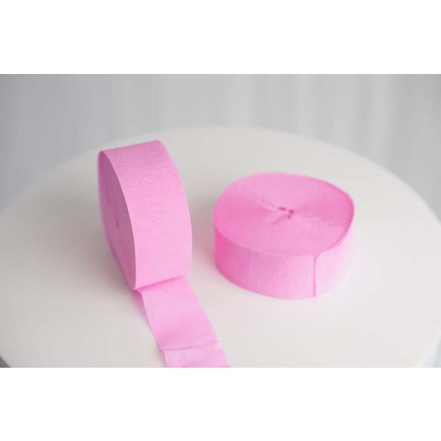 Standard Pink Crepe Paper Streamer