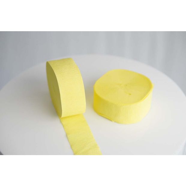 Pastel Yellow Crepe Paper Streamer