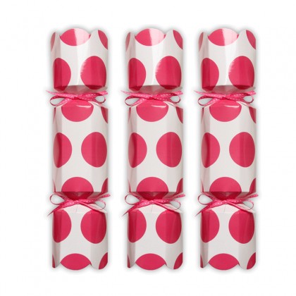 Large Pink Spot Party Crackers 