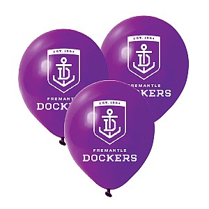 Freemantle AFL Logo Printed Latex Helium Balloon