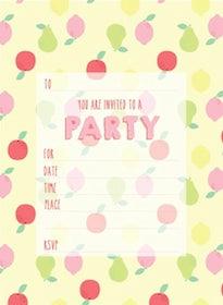 Sorbet Fruits Invitations With Envelopes - Party Affair