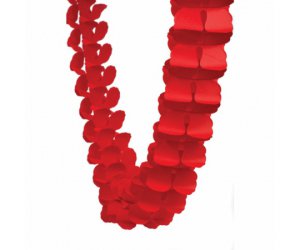 apple red paper honeycomb garland