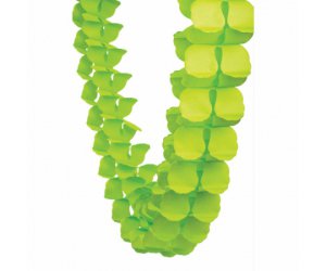 lime green paper honeycomb garland