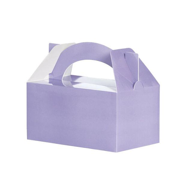 Pastel Lilac Paper Lunch Boxes - Party Affair
