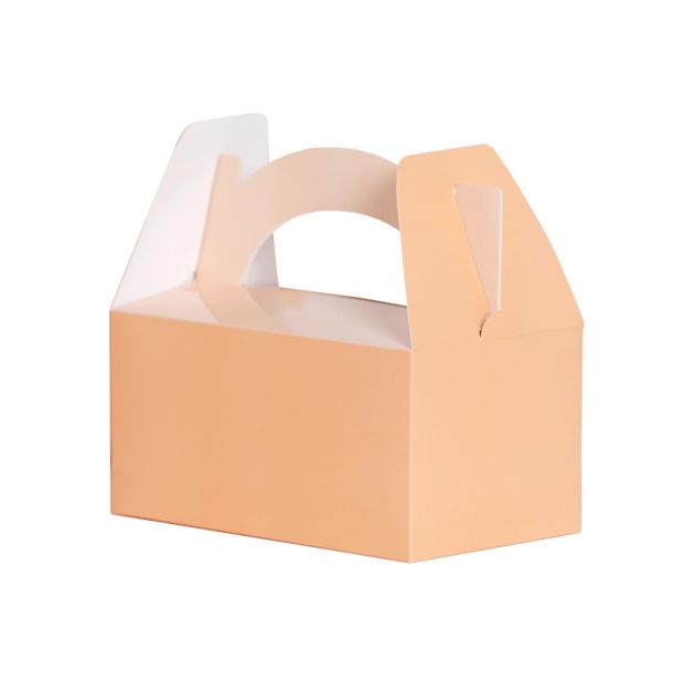 Pastel Peach Paper Lunch Boxes