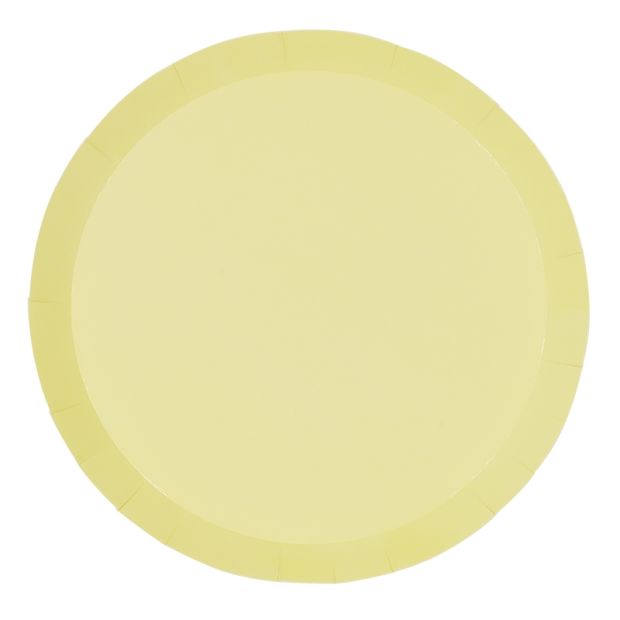 Pastel Yellow Paper Dinner Plates