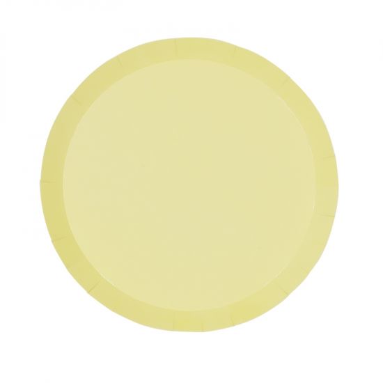 Pastel Yellow Paper Snack Plates