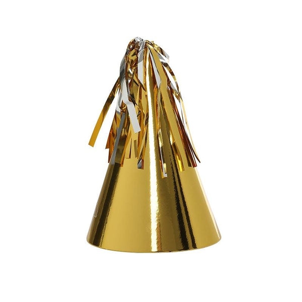 Metallic Gold Tassel Topper Party Hats