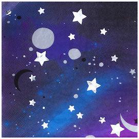 Galaxy Stars And Moons Lunch Napkins - Party Affair