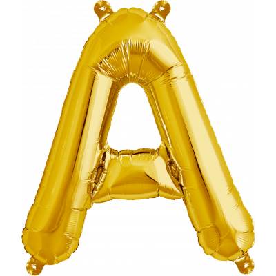 Gold Junior Letter A DIY Air Filled Foil Balloon - Party Affair